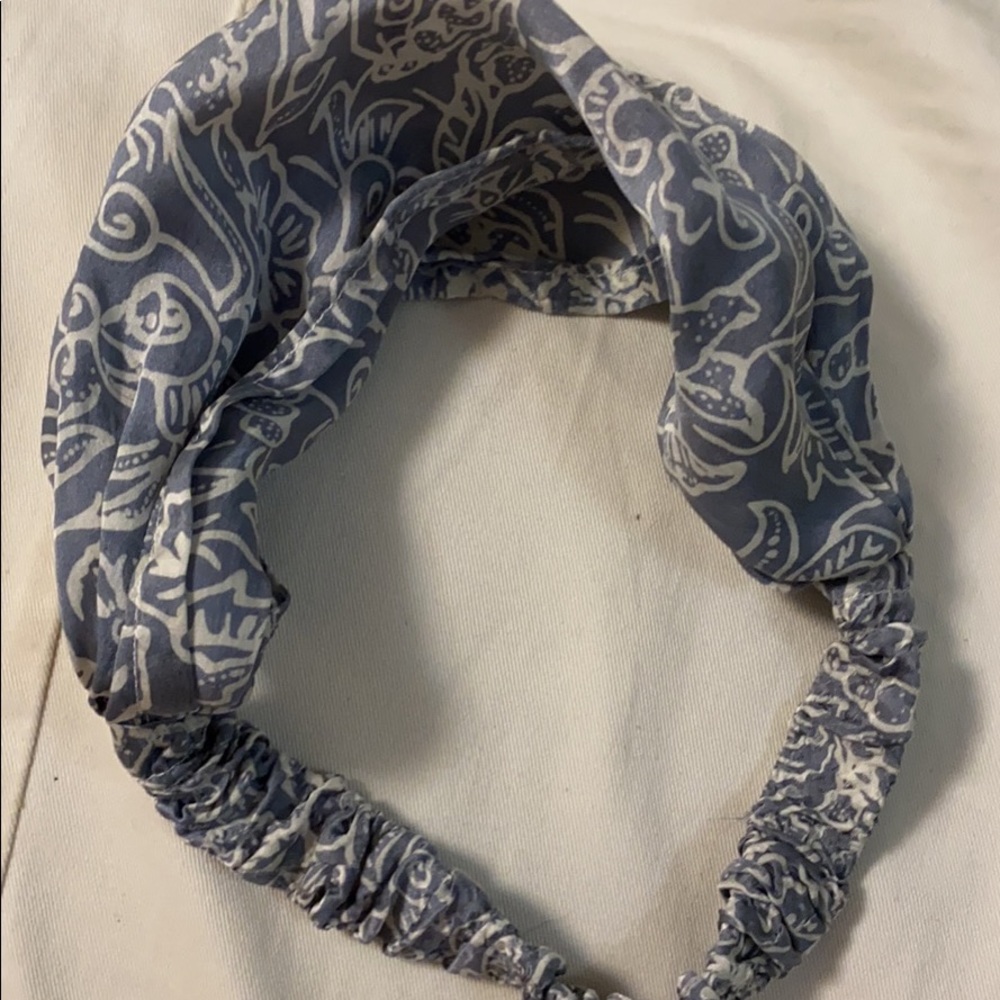 grey floral headband